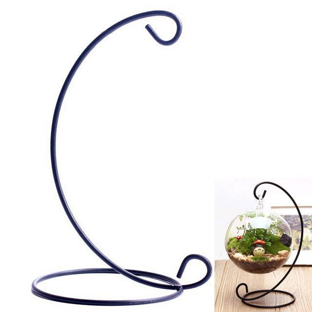 shopping גינה וגנים Micro Landscape Suspension C-shaped Hob Iron Rack Garden Decor