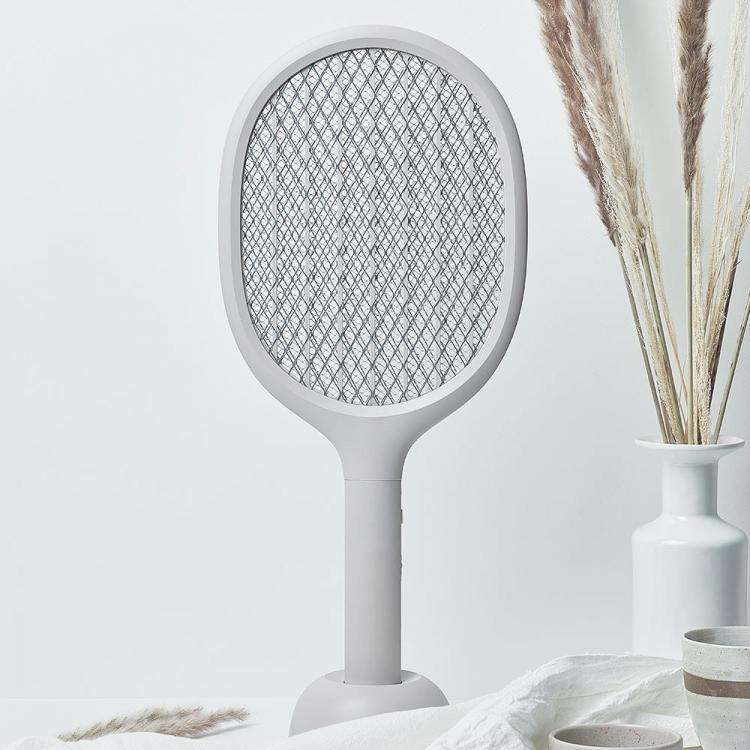 shopping גינה וגנים SOLOVE P1 Electric Mosquito Swatter Insect Bug Fly Mosquito Dispeller 360nm UV Light Double Size Anti-electric Shock Net from xiao