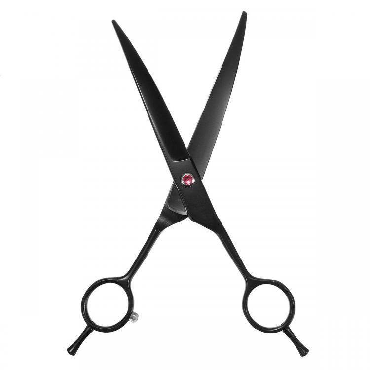 shopping ציוד לחיות מחמד 7" Professional Stainless Steel Pet Dog Grooming Scissors Curved Haircut Shears