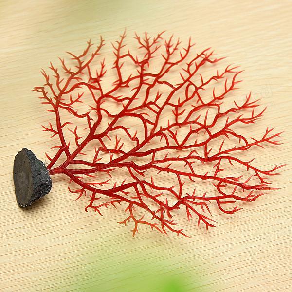 shopping ציוד לחיות מחמד Soft Fish Aquarium Decoration Red Anemone Coral Artificial Aquatic