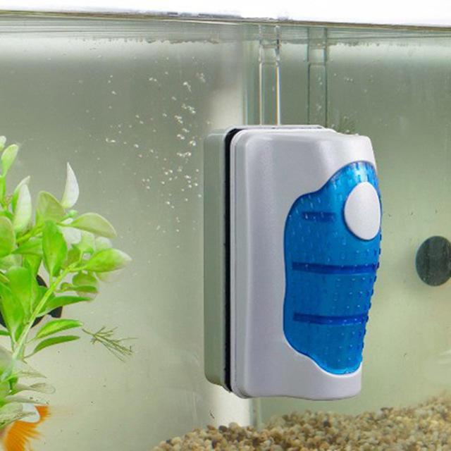 shopping ציוד לחיות מחמד Practical Floating Aquarium Brush Magnetic Brush Aquarium Fish Tank Glass Cleaning Brush
