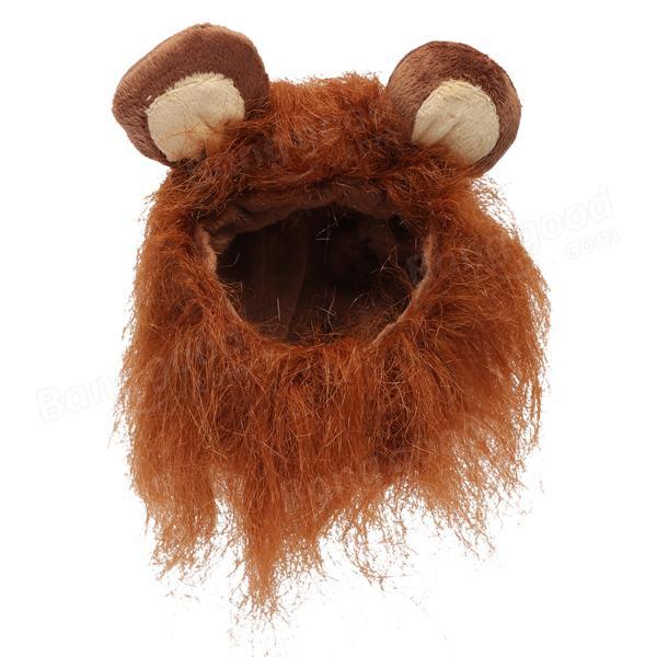 shopping ציוד לחיות מחמד XS Pet Dog Cat Artificial Lion Mane Wig Halloween Costume