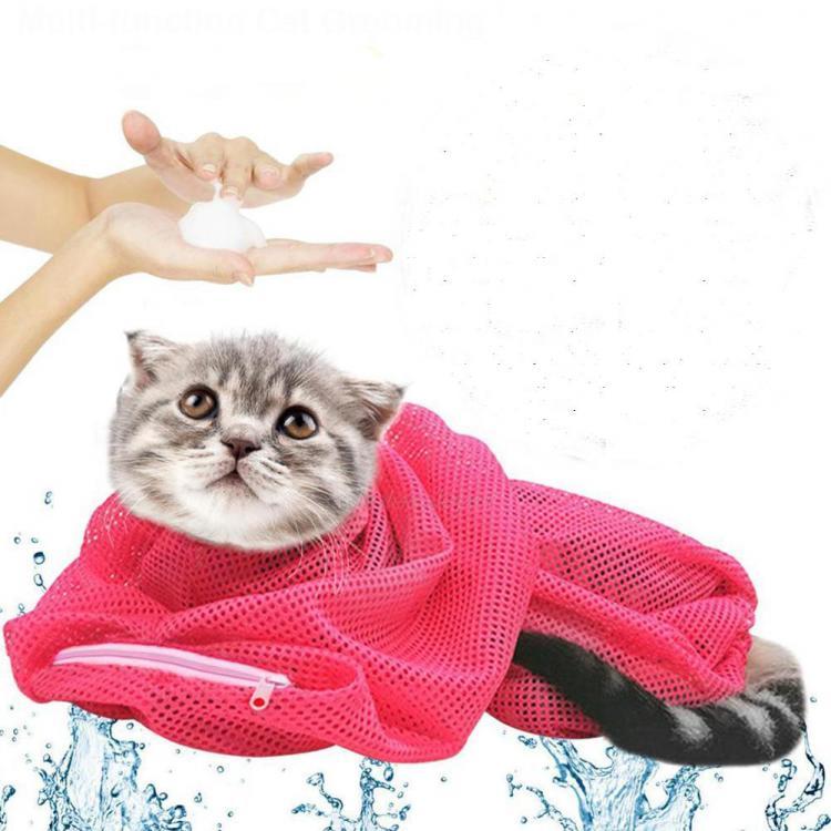 shopping ציוד לחיות מחמד Pet Cat Multi-function Grooming Bags Nail Cutting Bath Protect Bags Pick Ear Blowing Hair Beauty Bag