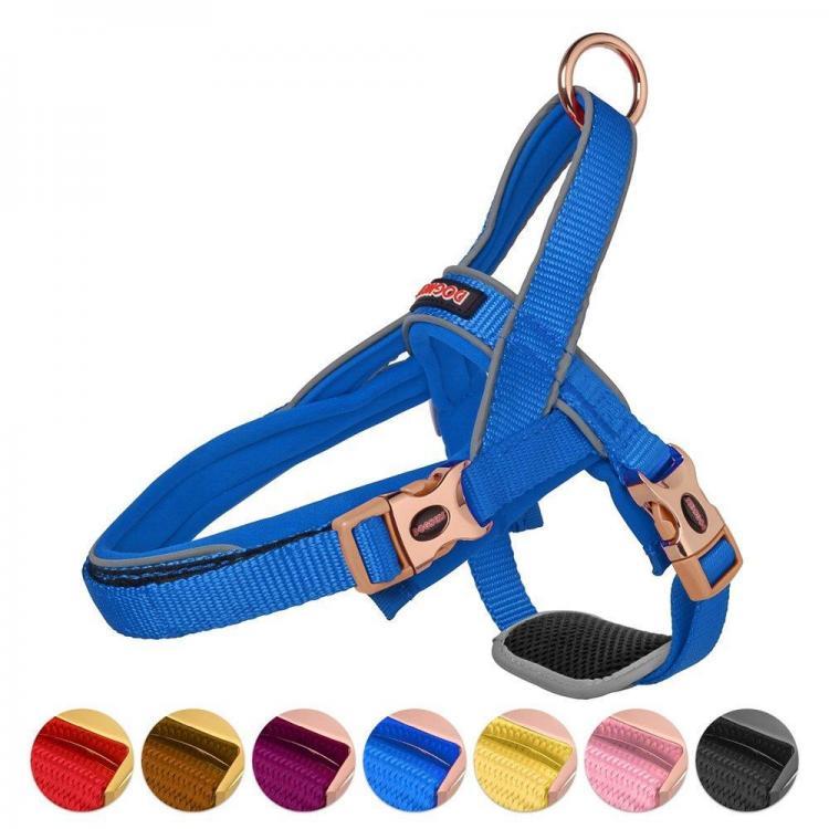 shopping ציוד לחיות מחמד All Size Dog Harness with Traffic Control Handle Belly Protector Reflective Soft Padded Nylon Collar