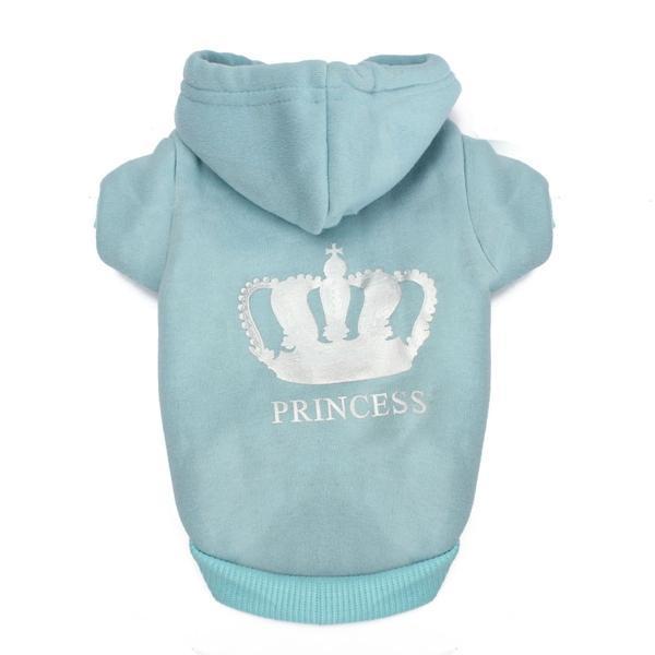 shopping ציוד לחיות מחמד XS To XXXL Winter Pets Dog Princess Crown Printed Clothes Puppy Cat Hoodie Warm Coat