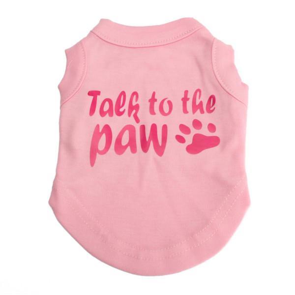 shopping ציוד לחיות מחמד Talk to the Paw Small Paw Print Pet Dog Cat Summer Cotton Vest
