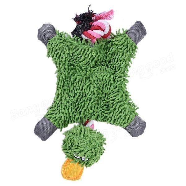 shopping ציוד לחיות מחמד Pet Dog Knot Toy Cute Papa Duck Plush Chew Toy Durable Rope Toy Pet Supplies