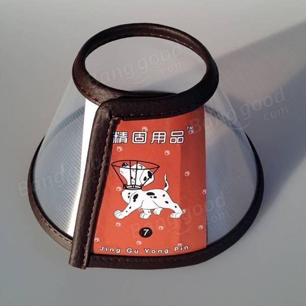shopping ציוד לחיות מחמד Brown Pet Dog Cat Elizabethan Bite-Proof Collar Wound Healing Cone Protective Collar Health Beaty To