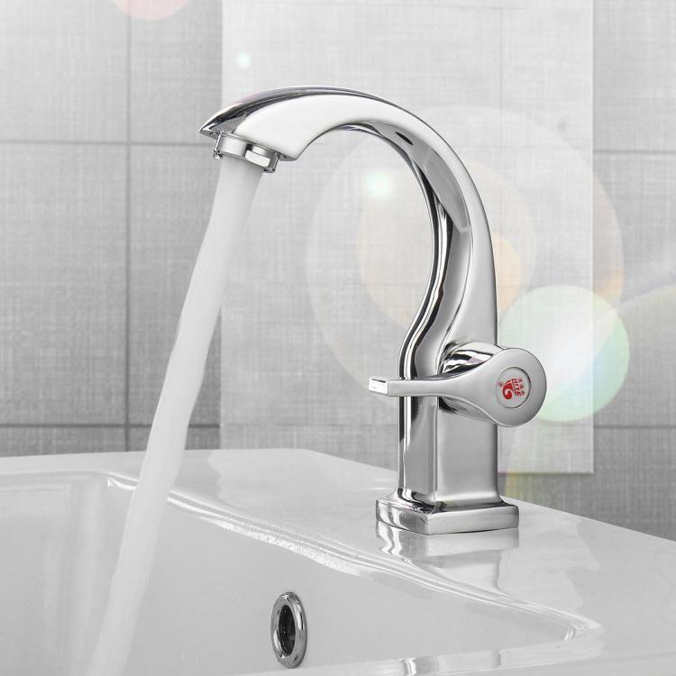 shopping כיורים ומסנני מים Modern Swan Neck Chrome Bathroom Basin Faucet Waterfall Spout Single Handle Sink Bath Mixer Tap