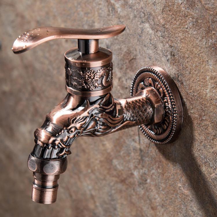 shopping כיורים ומסנני מים Vintage Antique Zinc Alloy Faucet Spigot Wall Mounted Faucet Bathroom