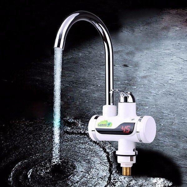 shopping כיורים ומסנני מים Kitchen Bathroom Heating Faucet LED Digital Display Instant Heating Electric Water Heater Tap
