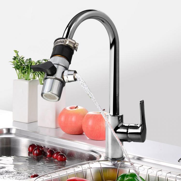 shopping כיורים ומסנני מים Water Saving Bubbler Faucet Kitchen Bathroom Aerator Rotating Nozzle Diverter Filter Valve Connector