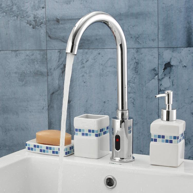 shopping כיורים ומסנני מים Hands Touch Free Automatic Electronic Sensor Control Bathroom Kitchen Sink Tap Basin Faucet