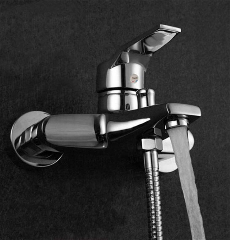 shopping כיורים ומסנני מים Modern Bathroom Tap Tub Shower Faucet Wall Mount Shower Head Bath Faucet Valve Mixer