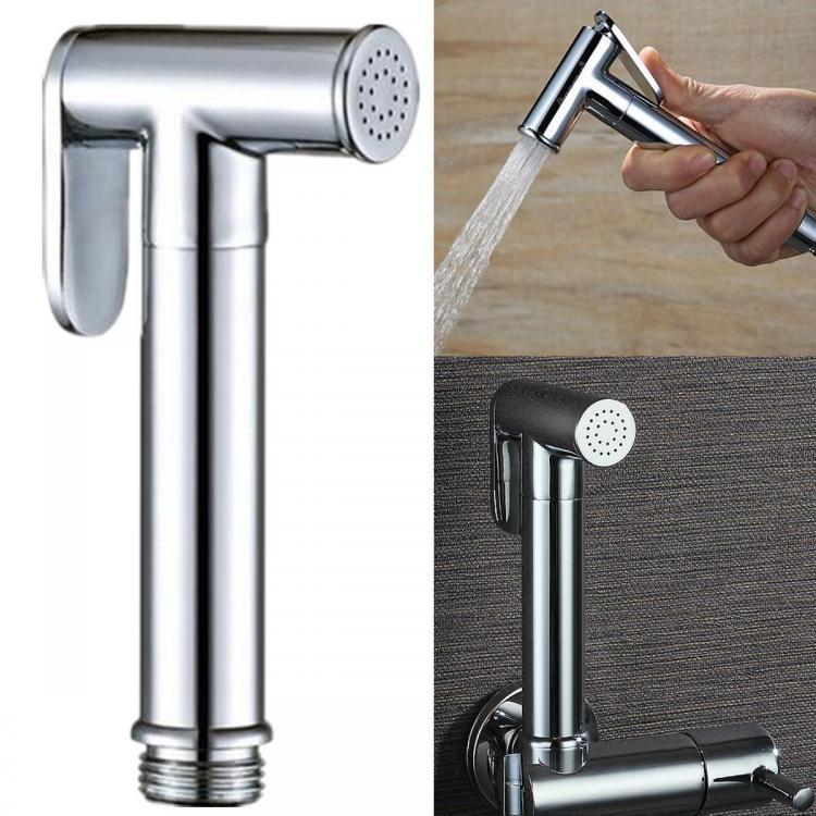 shopping כיורים ומסנני מים Brass Shataf Douche Kit Portable Toilet Bidet Handheld Chrome Sprayer Shower Head