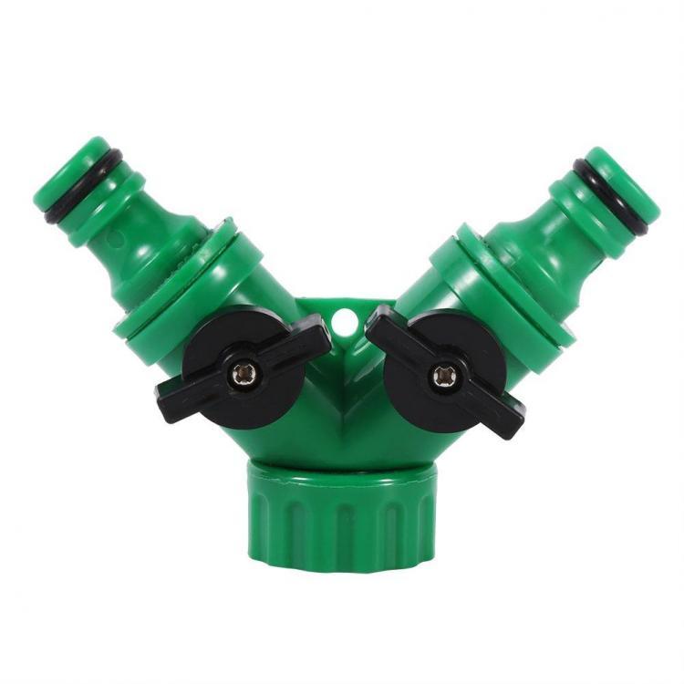 shopping כיורים ומסנני מים Three-Way Ball Valve Quick Connector Hose Pipe Adapter Water Irrigation 2 Way Y Tap Fitting Garden Pipe Splitter Turn Off Switch
