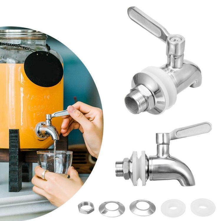 shopping כיורים ומסנני מים M16 Silver Stainless Steel Faucet Barrel Tap For Drink Beverage Juice Water Coffee With The Switch