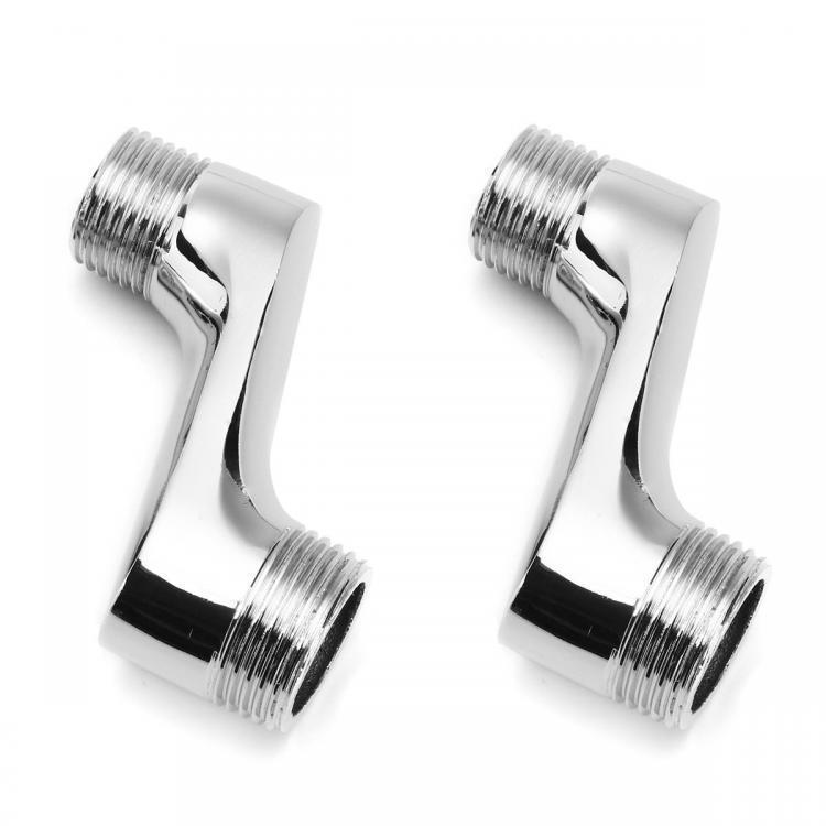 shopping כיורים ומסנני מים 2Pcs Claw Foot Bath Tub Shower Faucet Adjustable Adapter Swing Arms 3/4 1/2 Replacement Accessories