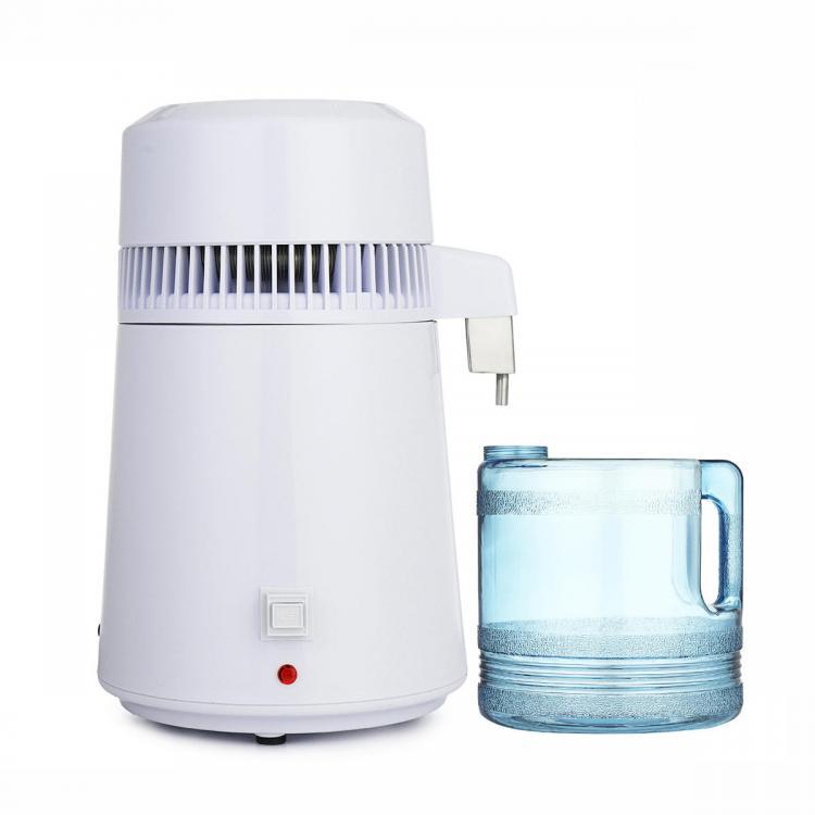 shopping כיורים ומסנני מים 750W 4L Stainless Steel Electric Pure Water Distiller Purifier Internal Filter