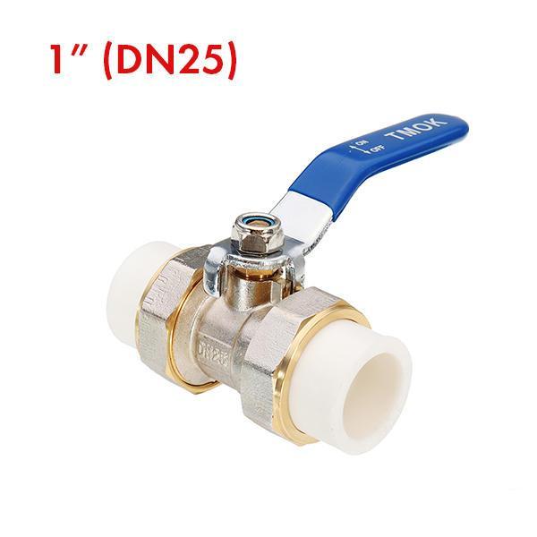 shopping כיורים ומסנני מים TMOK 3/4" 1" 1-1/4" PPR Brass Ball Valve Heat Fusion Double Union Socket Plumbing Fitting
