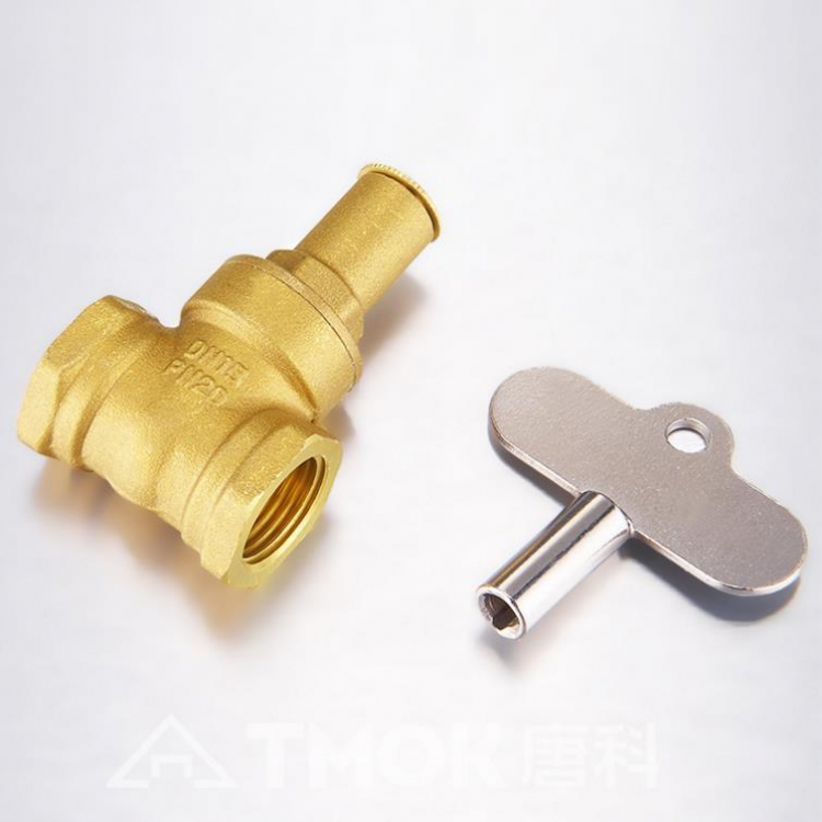 shopping כיורים ומסנני מים TMOK 1/2" 3/4" 1" Brass Gate Valve Female Anti-theft Key Lock Water Oil Gas Security Gate Valve