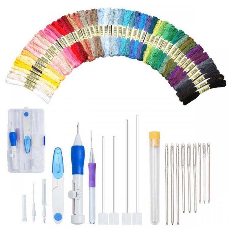 shopping ריהוט Magic Diy Embroidery Pen Set Knitting Sewing Tool Kit Punch Needle Adjustable