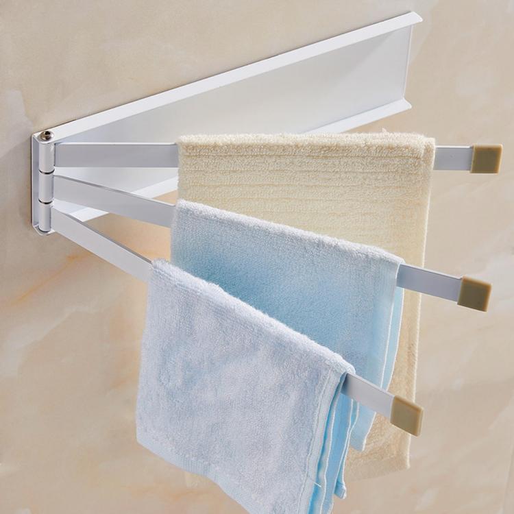 shopping ריהוט 180&deg; Towel Rack Hardware Rotating Accessory Bathroom Organizer Folding Towel Holder