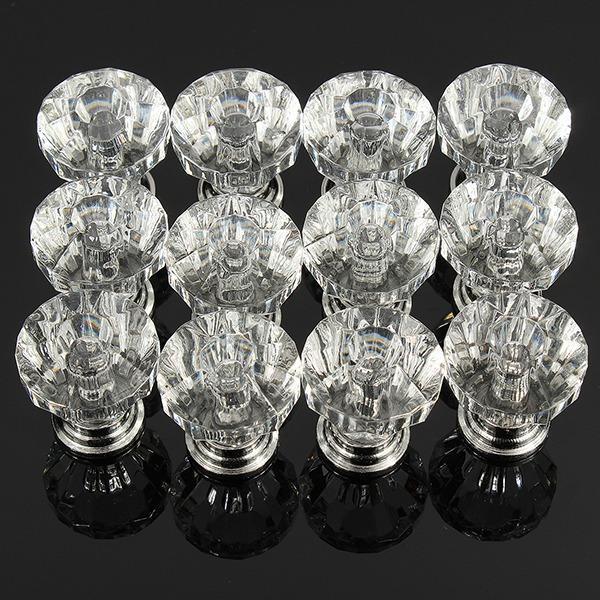 shopping ריהוט 12Pcs Acrylic Crystal Clear Door Drawer Knob Handle