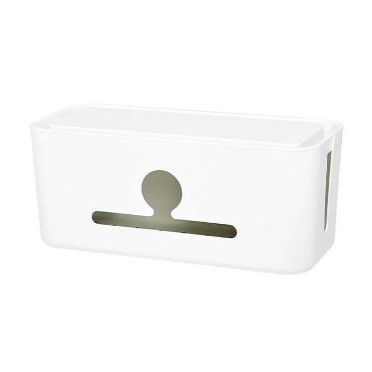 shopping ריהוט Three Flower Power Cord Plug-in Board Storage Box Charger Computer Power Strip Cable Management Box Baskets