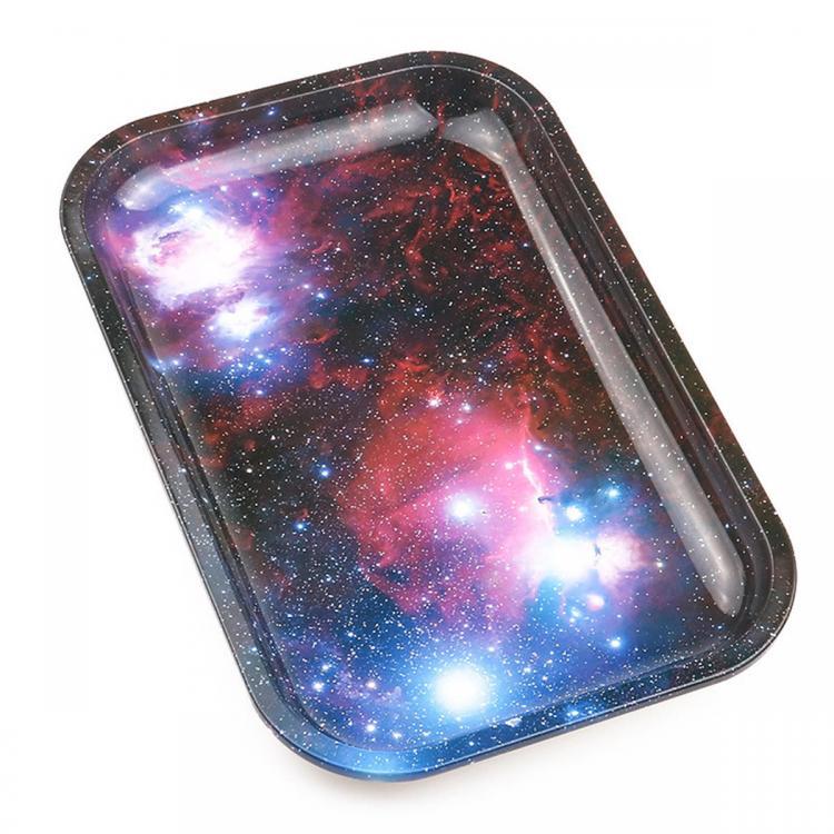 shopping ריהוט 280x180mm Mini Cool Rolling Tray Metal Smoking Holder Plate Metal Sheet