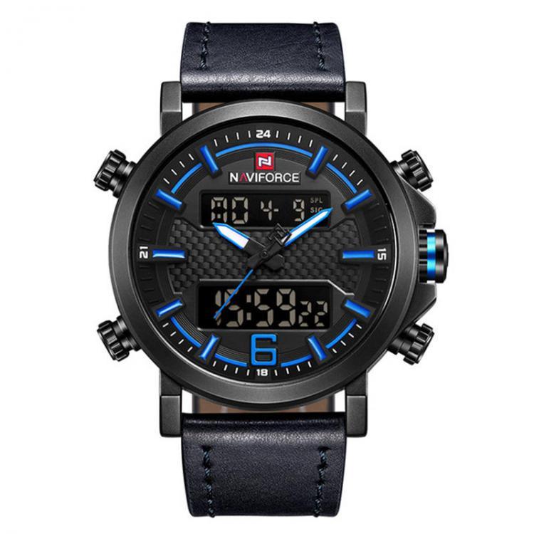 shopping שעונים לגבר NAVIFORCE 9135 Dual Display Digital Watch Luminous Display Alarm Calendar Outdoor Sport Watch