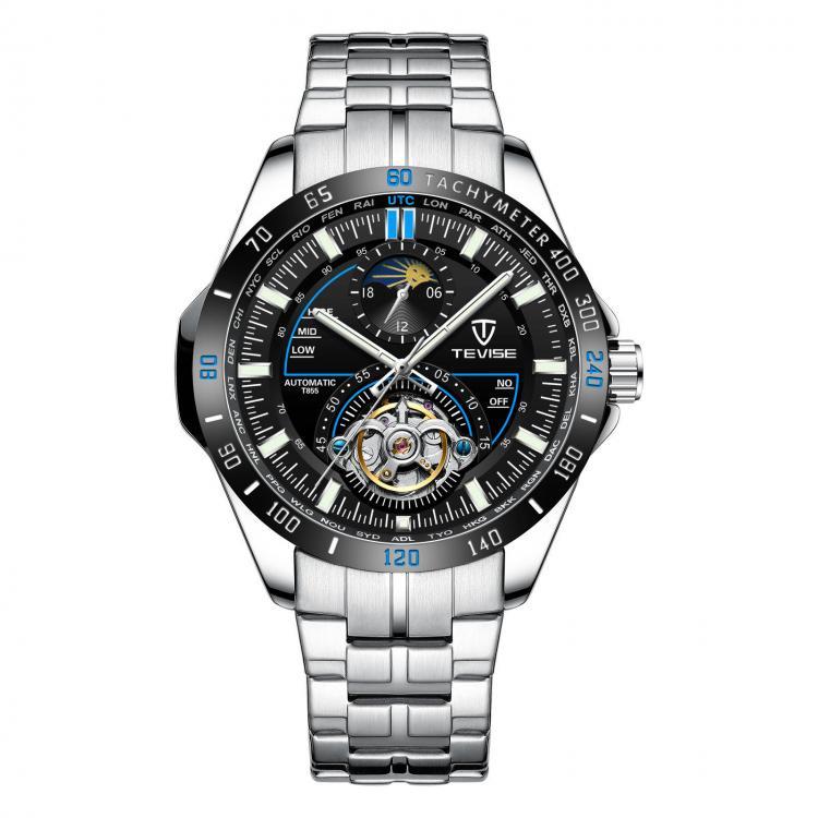shopping שעונים לגבר TEVISE T855 Waterproof Full Steel Automatic Mechanical Watch Business Style Men Watch