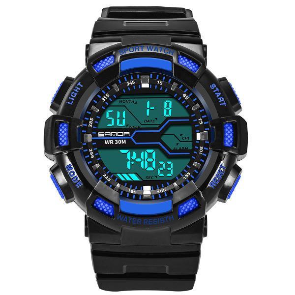 shopping שעונים לגבר SANDA 378 Digital Watch Military Stopwatch Waterproof Outdoor Sport Men Watch
