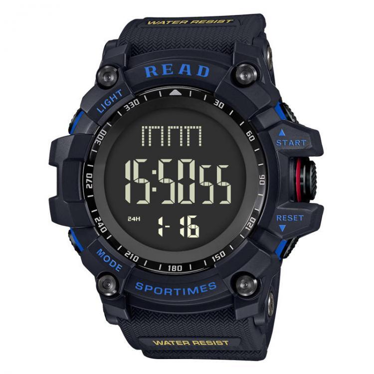 shopping שעונים לגבר READ R90002 Digital Watch Multifunction Luminous Display Fashion Stopwatch Double Time Alarm Watch