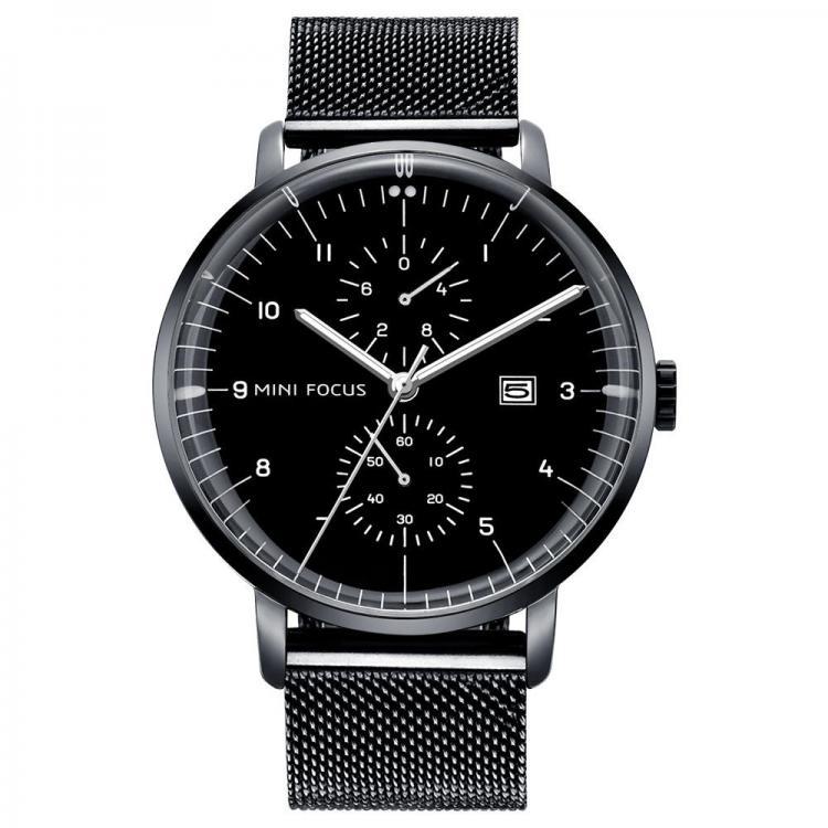shopping שעונים לגבר MINI FOCUS MF0052G Stainless Steel Men Watch Business Style Working Dials Quartz Watch
