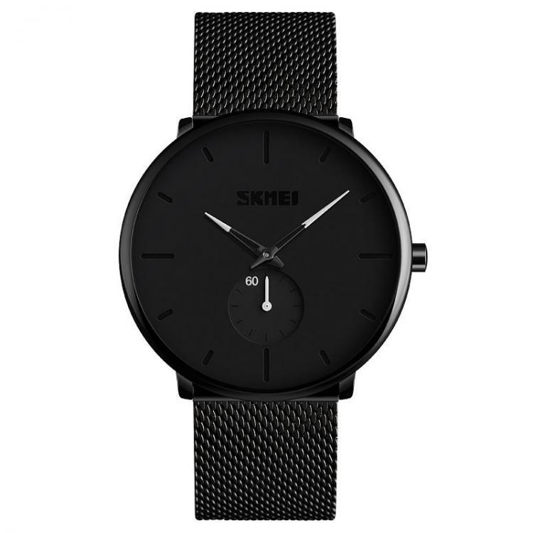 shopping שעונים לגבר SKMEI 9185 Ultra Thin Simple Casual Style Men Wrist Watch Mesh Stainless Steel Strap Quartz Watch
