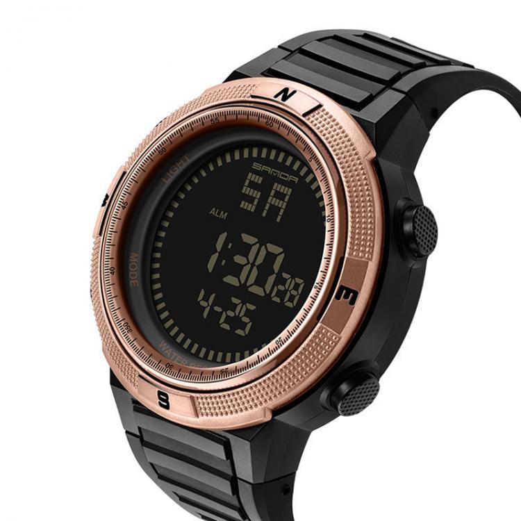 shopping שעונים לגבר SANDA 360 Digital Watch Men Fashion Silicone Strap Calendar Luminous Display Outdoor Sport Watch