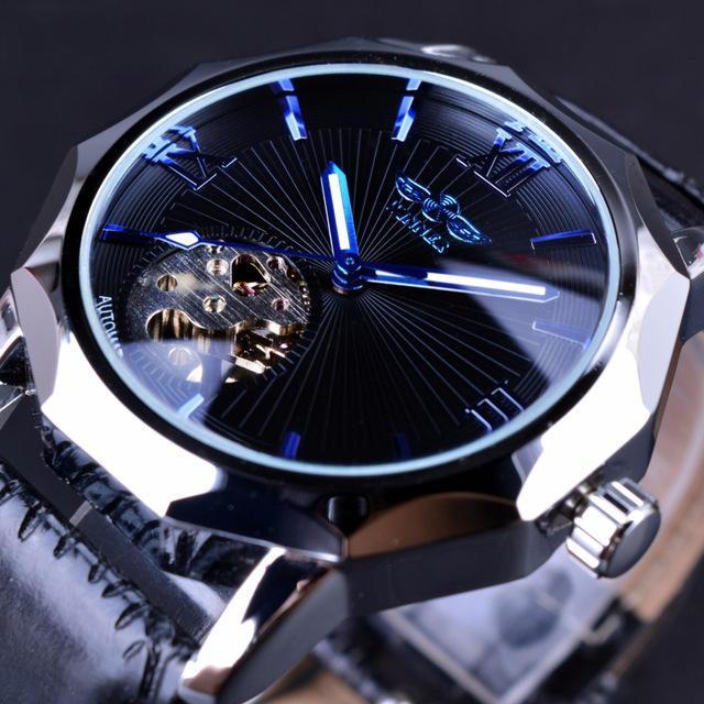 shopping שעונים לגבר GMT964 Automatic Mechanical Watch Transparent Skeleton Dial Men Watch