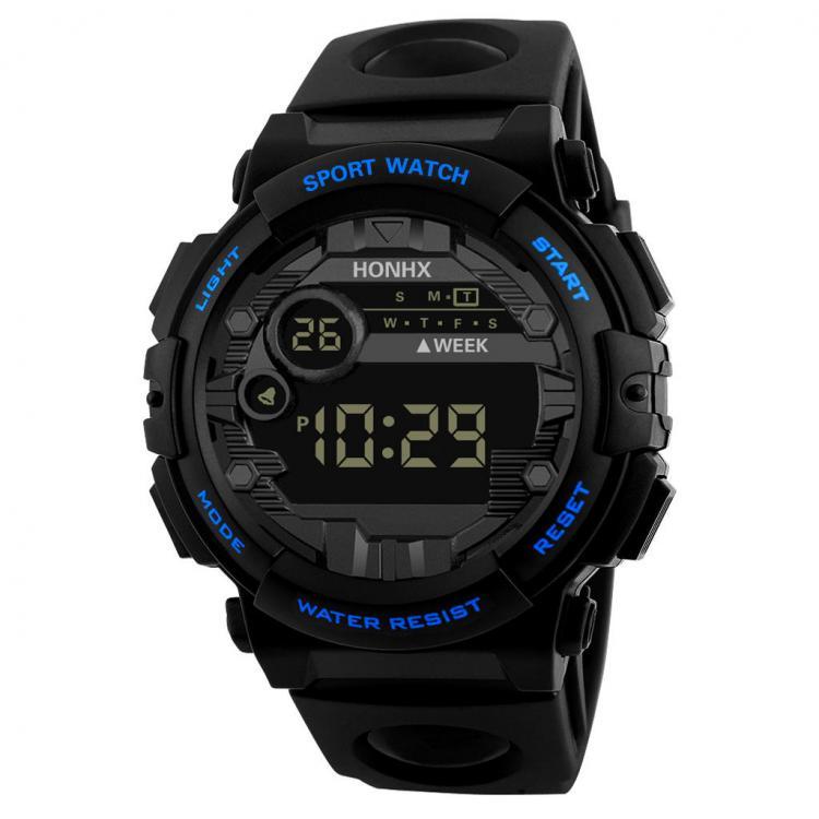 shopping שעונים לגבר HONHX 62X-66F Fashion Luminous Display Alarm Clock Sport Style Men Digital Watch