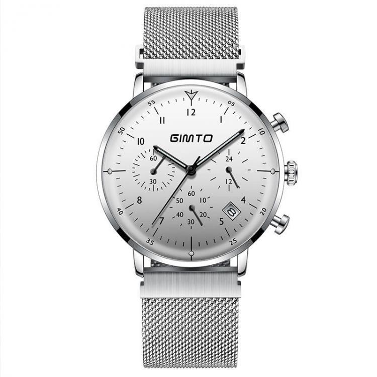 shopping שעונים לגבר GIMTO GM245 Luminous Display Business Style Watch Stainless Steel Men Sport Quartz Watch
