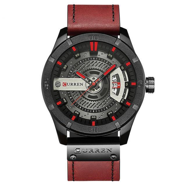shopping שעונים לגבר CURREN 8301 Date Display Clock Quartz Watches Business Style Leather Strap Men Wrist Watch