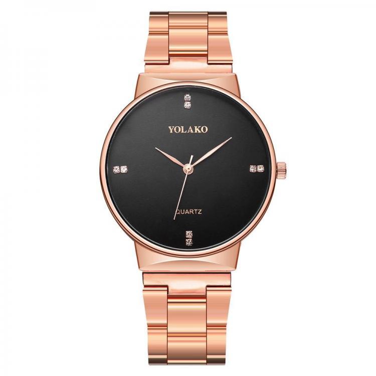 shopping שעונים לגבר Deffrun Crystal Scale Casual Style Quartz Watch Full Steel Business Men Watches