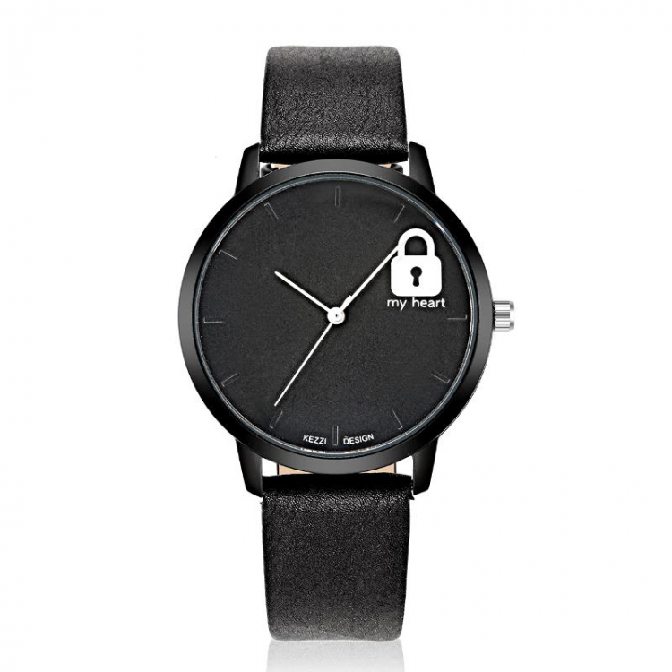 shopping שעונים לאישה Fashion Cute Lock Pattern Leather Strap Children Quartz Watch Student Watch