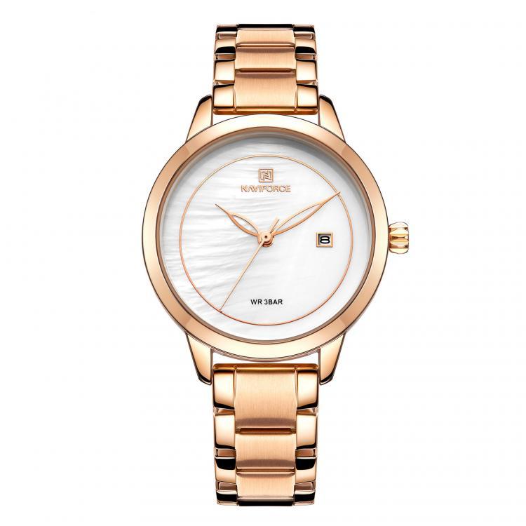 shopping שעונים לאישה NAVIFORCE 5008 Elegant Design Women Wrist Watch Waterproof Date Display Quartz Watch