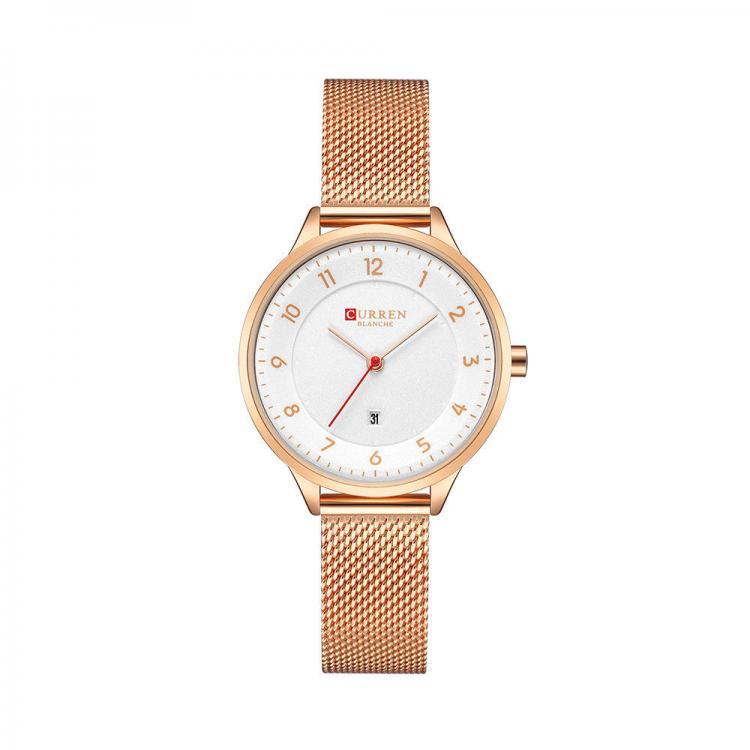shopping שעונים לאישה CURREN 9035B Simple Dial Design Date Display Ladies Watch Mesh Steel Band Quartz Watches