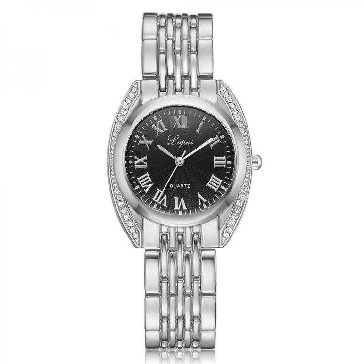 shopping שעונים לאישה High-end Ladies Roman Numerals Quartz Watch Fashion Casual Steel Belt Women Watch