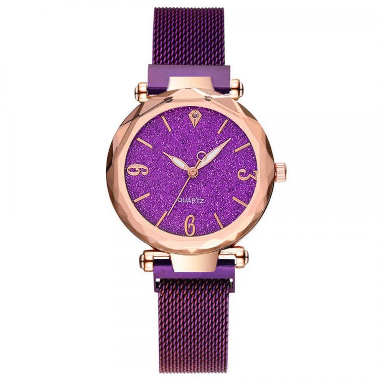 shopping שעונים לאישה DEFFRUN A312 Simple Design Milanese Mesh Steel Star Decoration Fashion Women Watch Quartz Watch