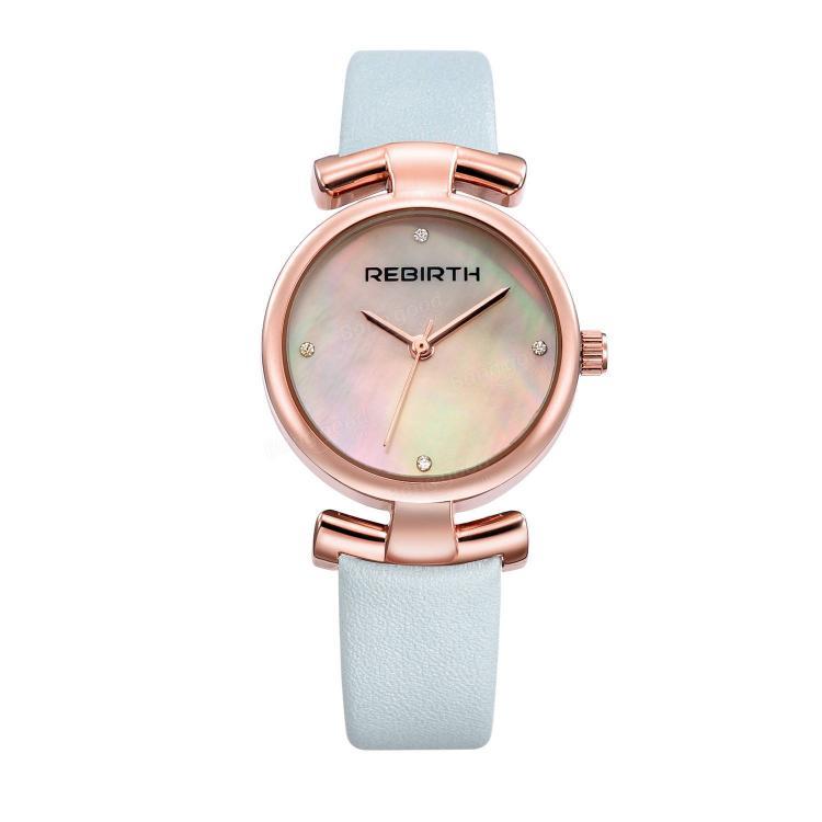 shopping שעונים לאישה REBIRTH RE049 Simple Design Clock Women Wrist Watch Leather Strap Quartz Watches