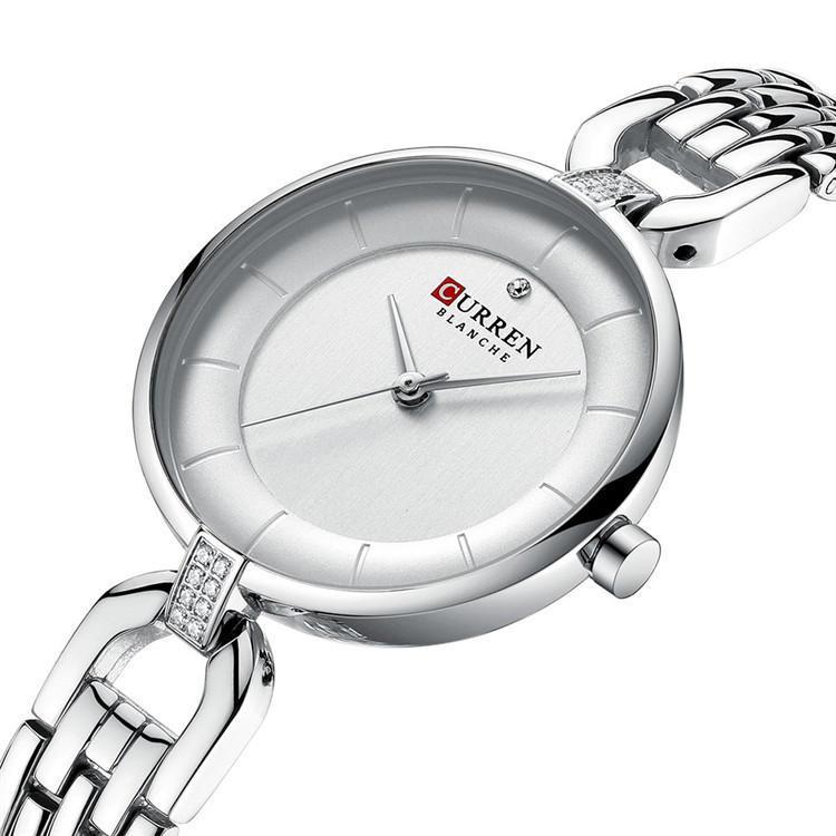 shopping שעונים לאישה CURREN 9052 Rhinestone Elegant Design Women Wrist Watch Casual Style Quartz Watch