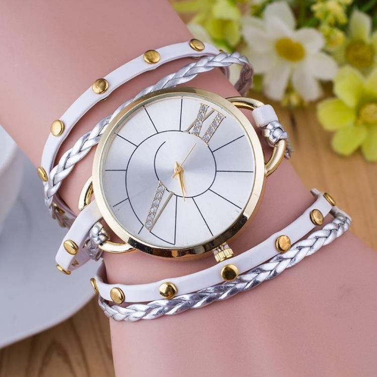 shopping שעונים לאישה Simple Dial Leather Strap Crystal Algarismos Romanos Quartz Watch Women Bracelet Watch